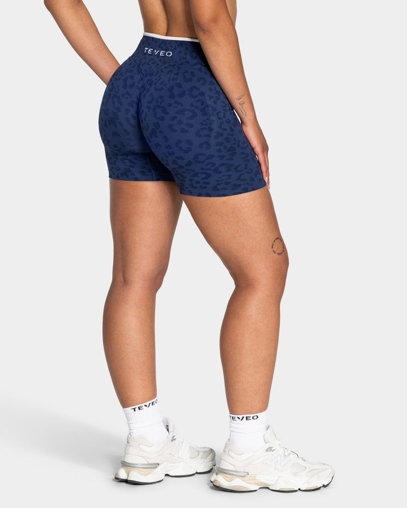 Contrastline Sculpt Scrunch Shorts "Leo Dunkelblau"