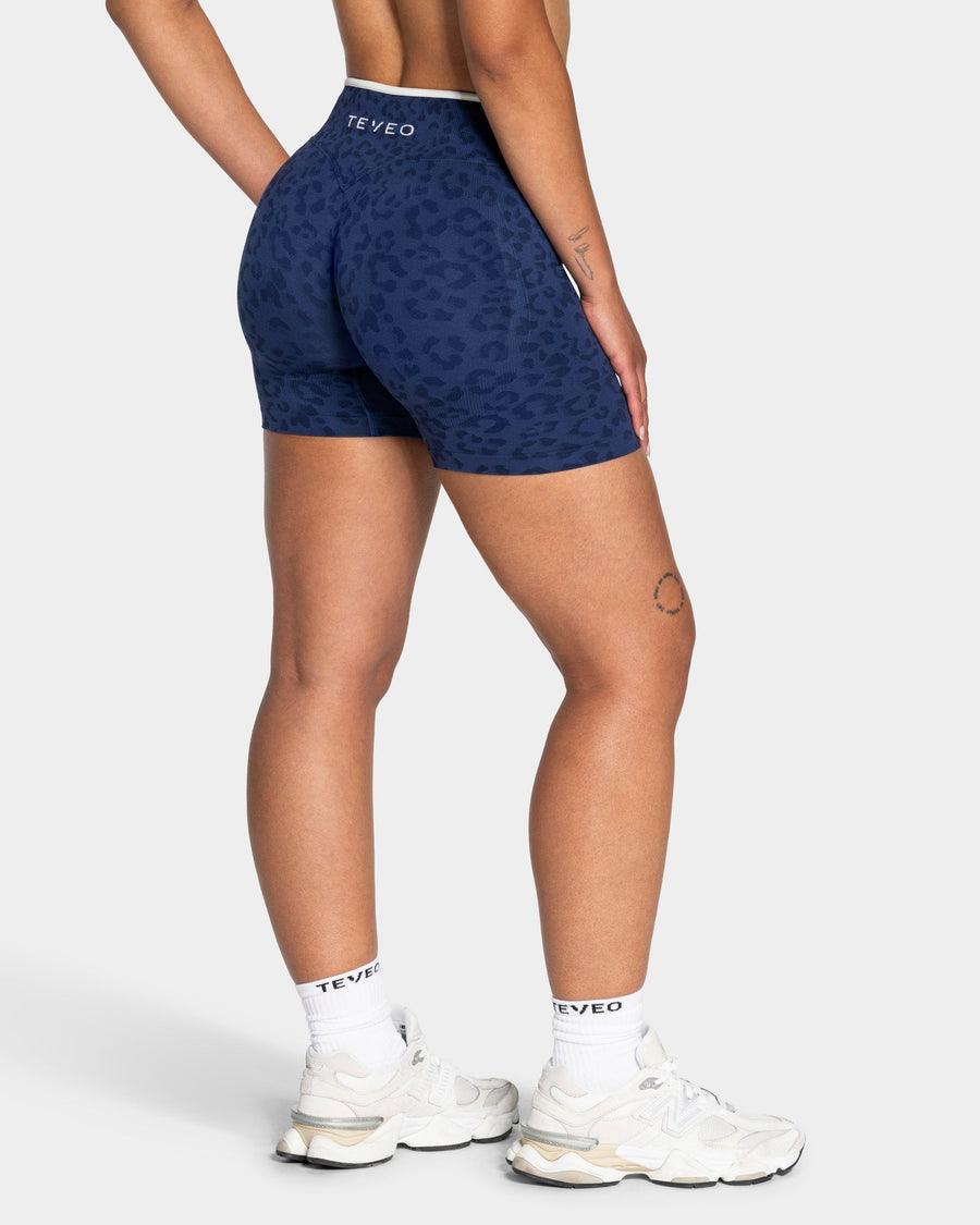 Contrastline Sculpt Scrunch Shorts "Leo Dunkelblau"