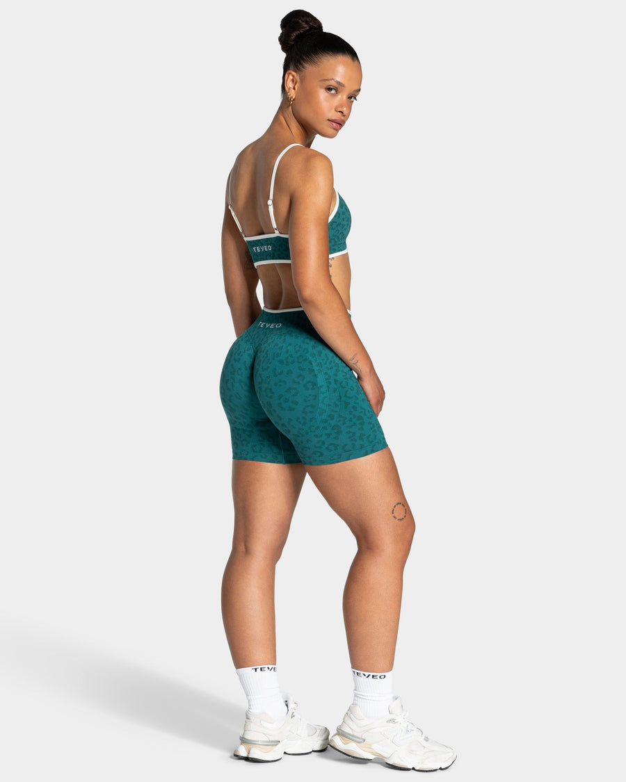 Contrastline Sculpt Scrunch Shorts "Leo Petrol"