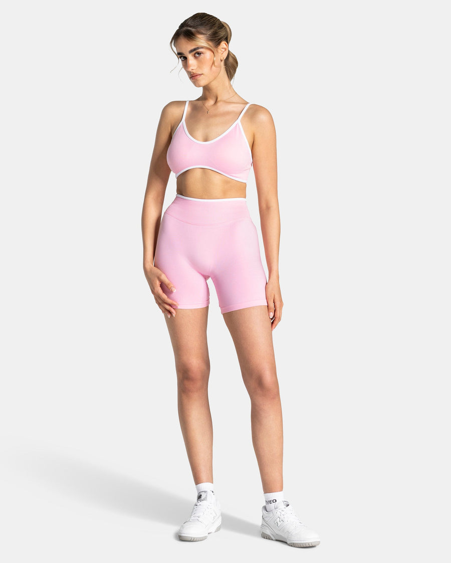 Contrastline Sculpt Scrunch Shorts "True Pink"