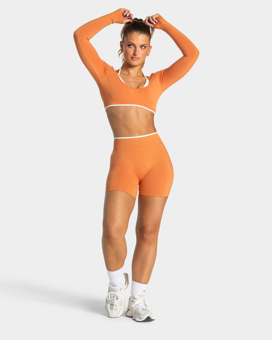 Contrastline Sculpt Scrunch Shorts "Pumpkin Spice"