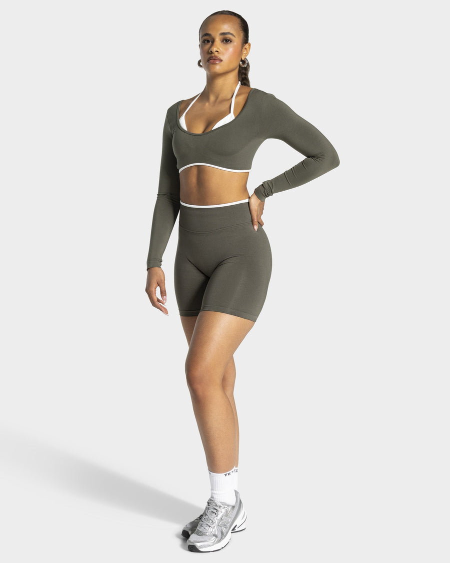 Contrastline Shorts "Khaki"