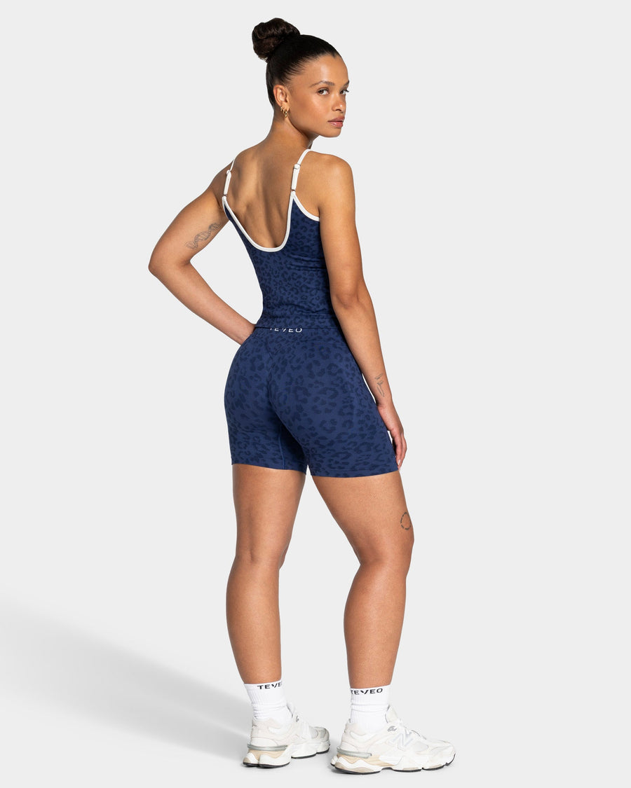 Contrastline Shorts "Leo Dunkelblau"