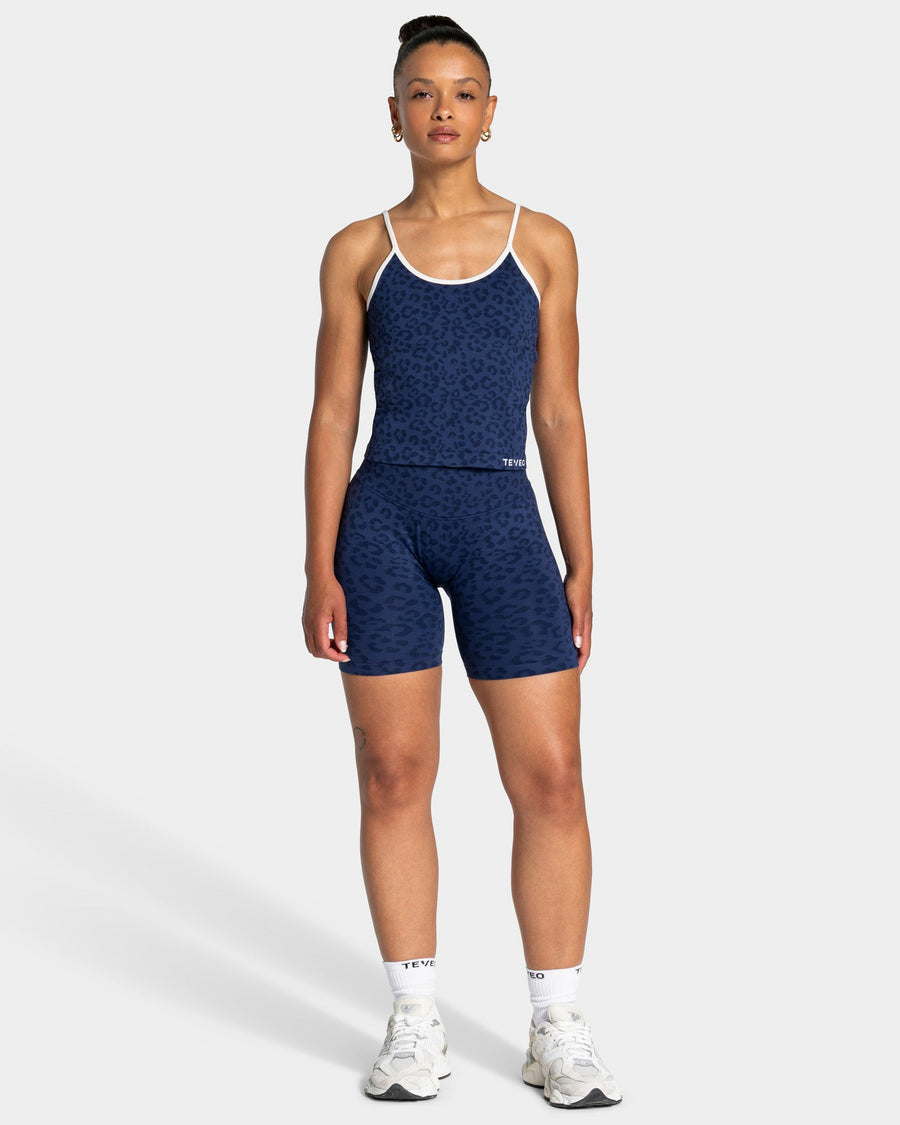 Contrastline Shorts "Leo Dunkelblau"