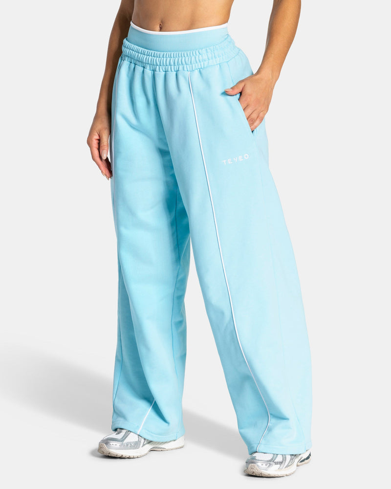 Contrastline Wide Leg Jogger "Arctic Blue"