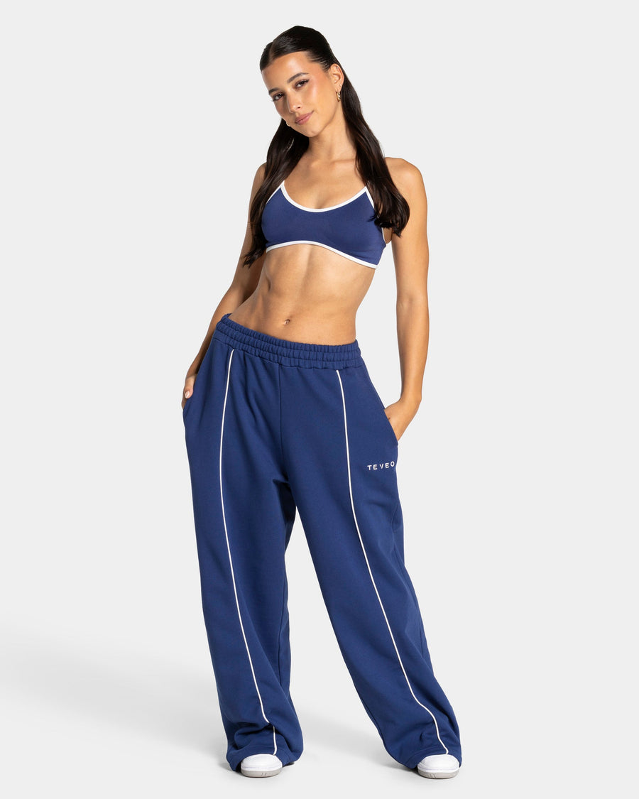 Contrastline Wide Leg Jogger "Indigo"
