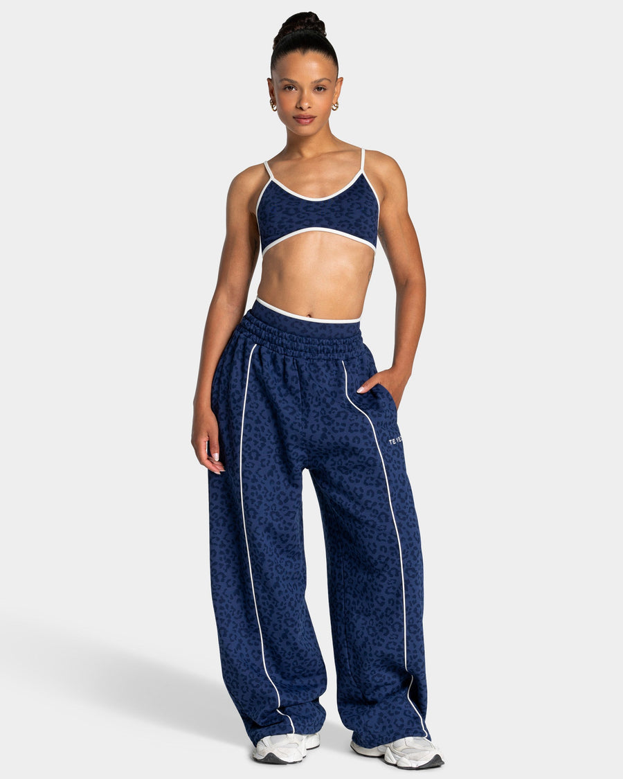 Contrastline Wide Leg Jogger "Leo Dunkelblau"