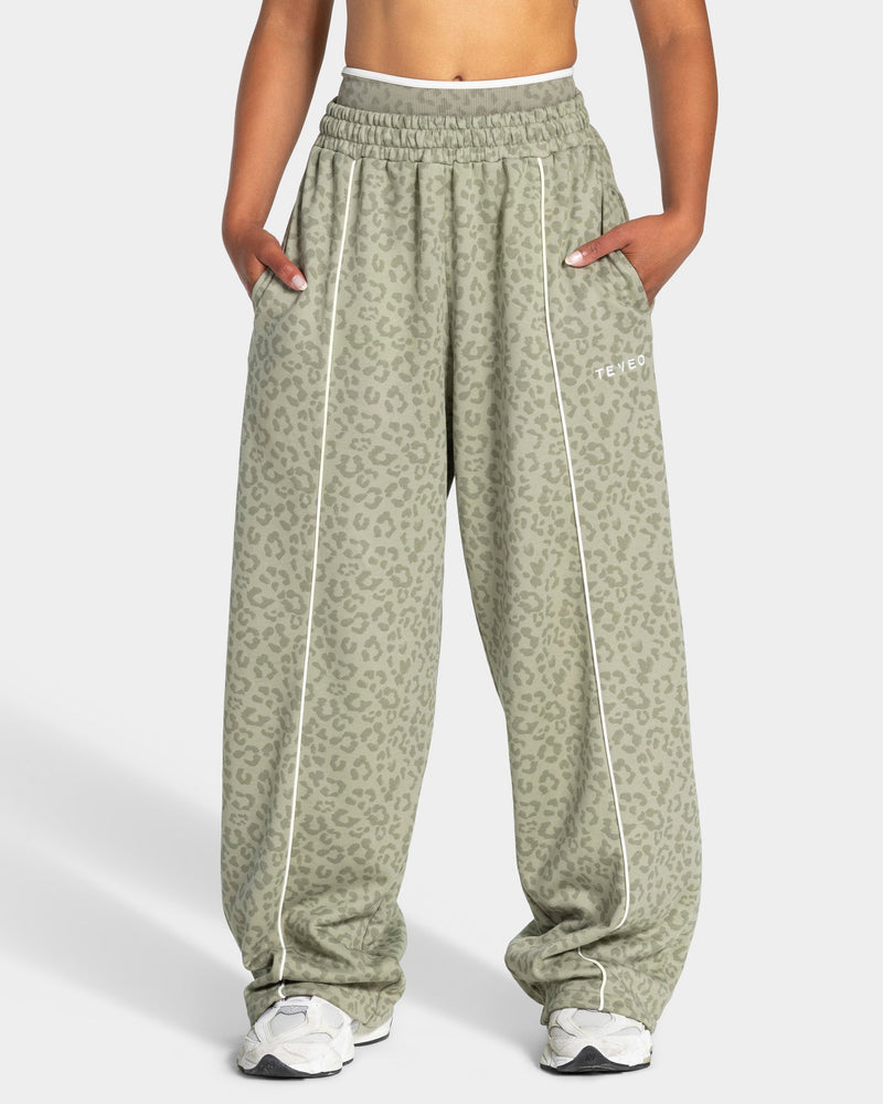 Contrastline Wide Leg Jogger "Leo Khaki"