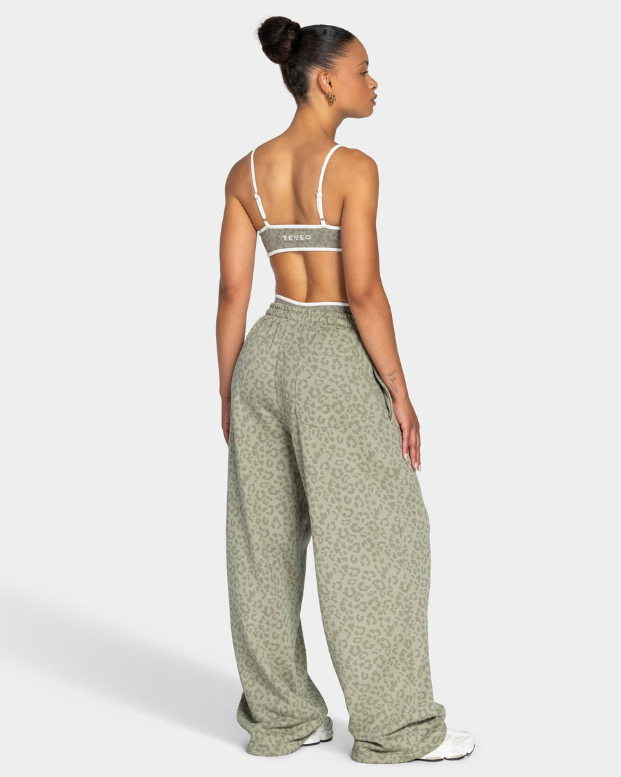Contrastline Wide Leg Jogger "Leo Khaki"
