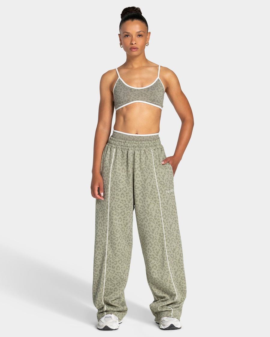 Contrastline Wide Leg Jogger "Leo Khaki"
