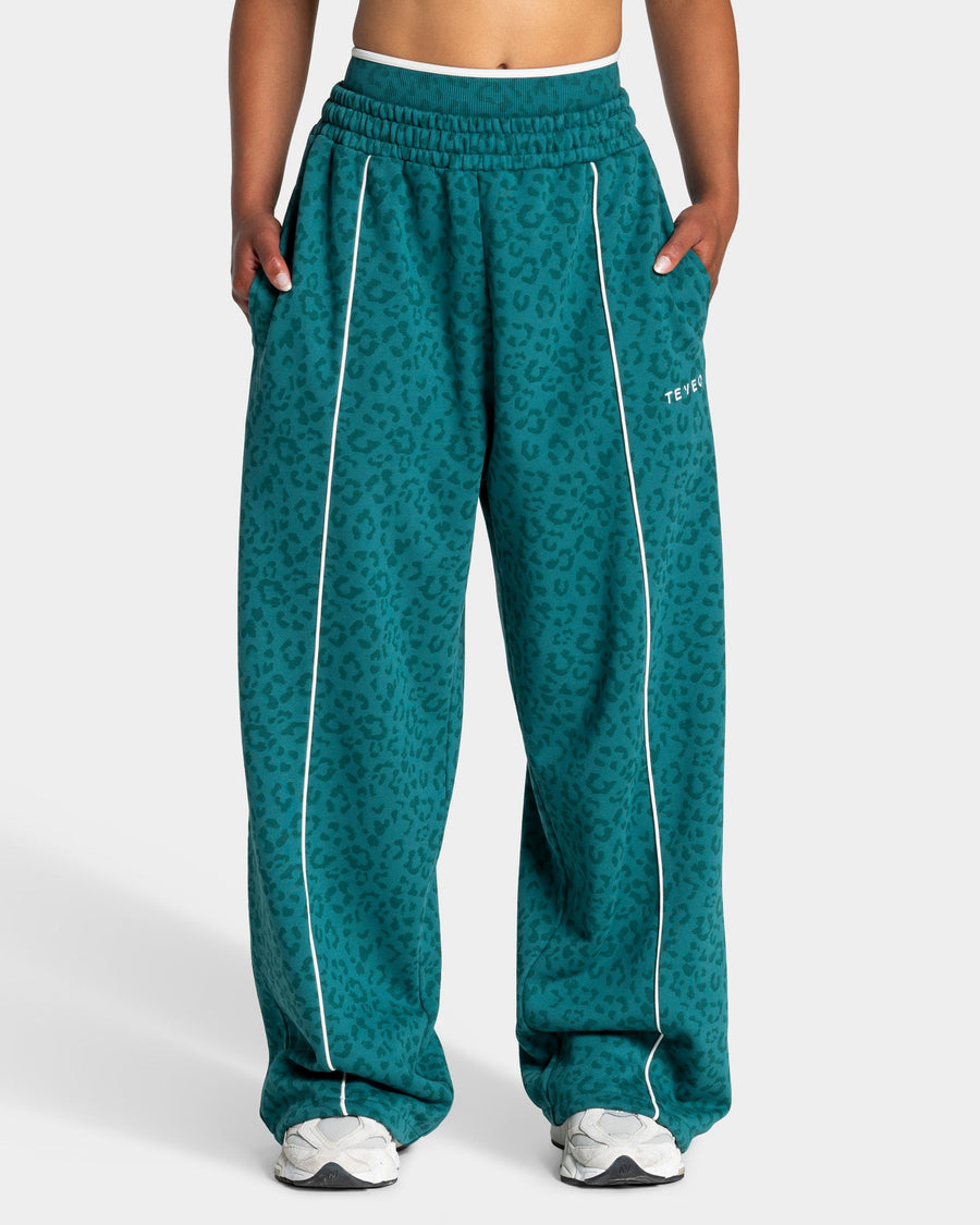 Contrastline Wide Leg Jogger "Leo Petrol"