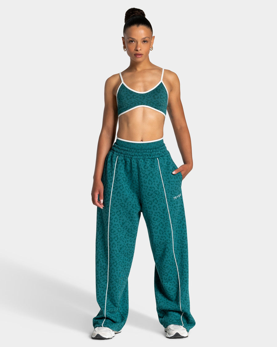 Contrastline Wide Leg Jogger "Leo Petrol"