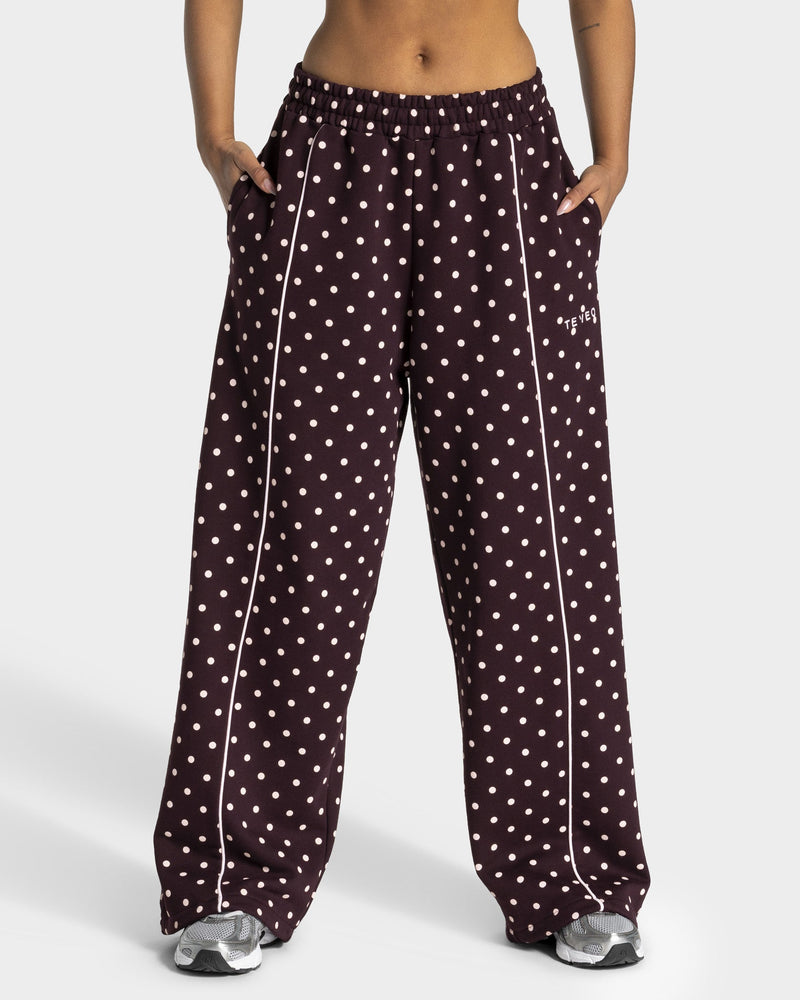 Contrastline Wide Leg Jogger "Polkadot Merlot"