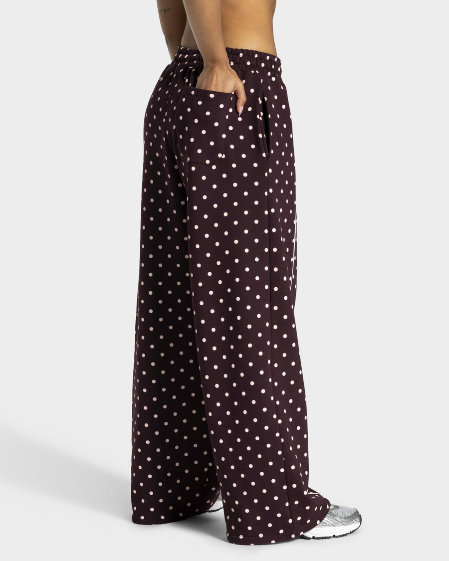 Contrastline Wide Leg Jogger "Polkadot Merlot"