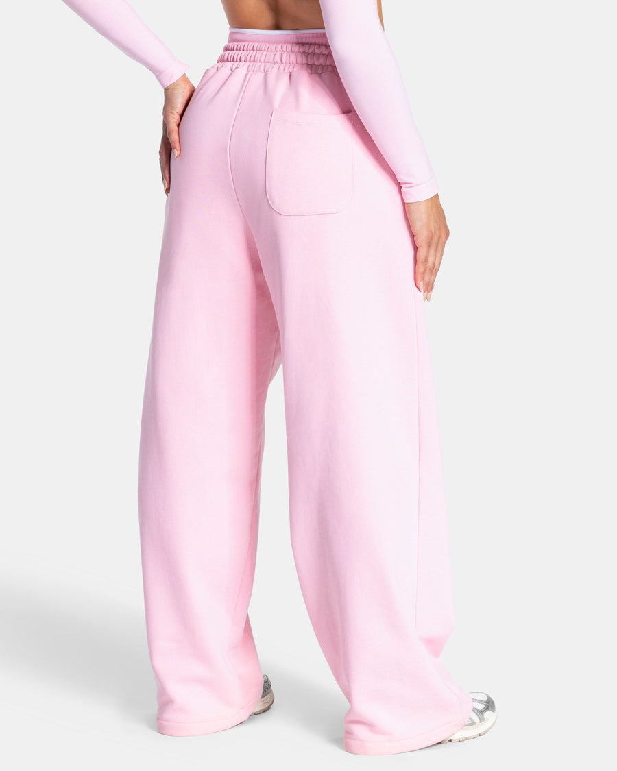 Contrastline Wide Leg Jogger "True Pink"