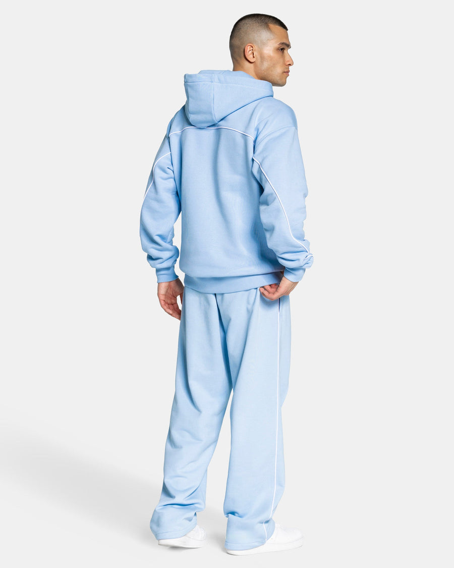 Contrastline Zip Jacke "Babyblau"