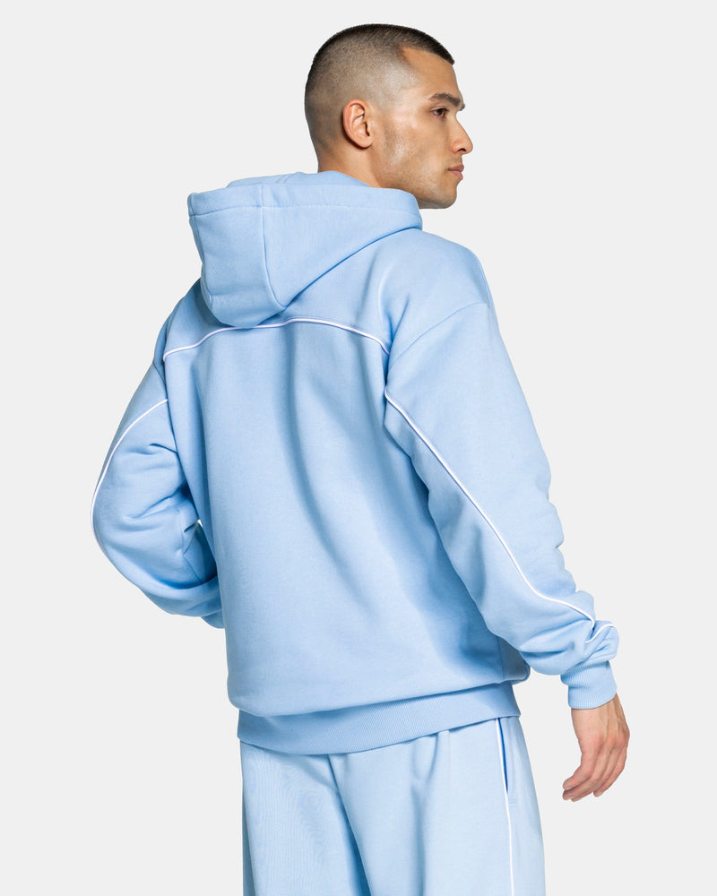 Contrastline Zip Jacke "Babyblau"