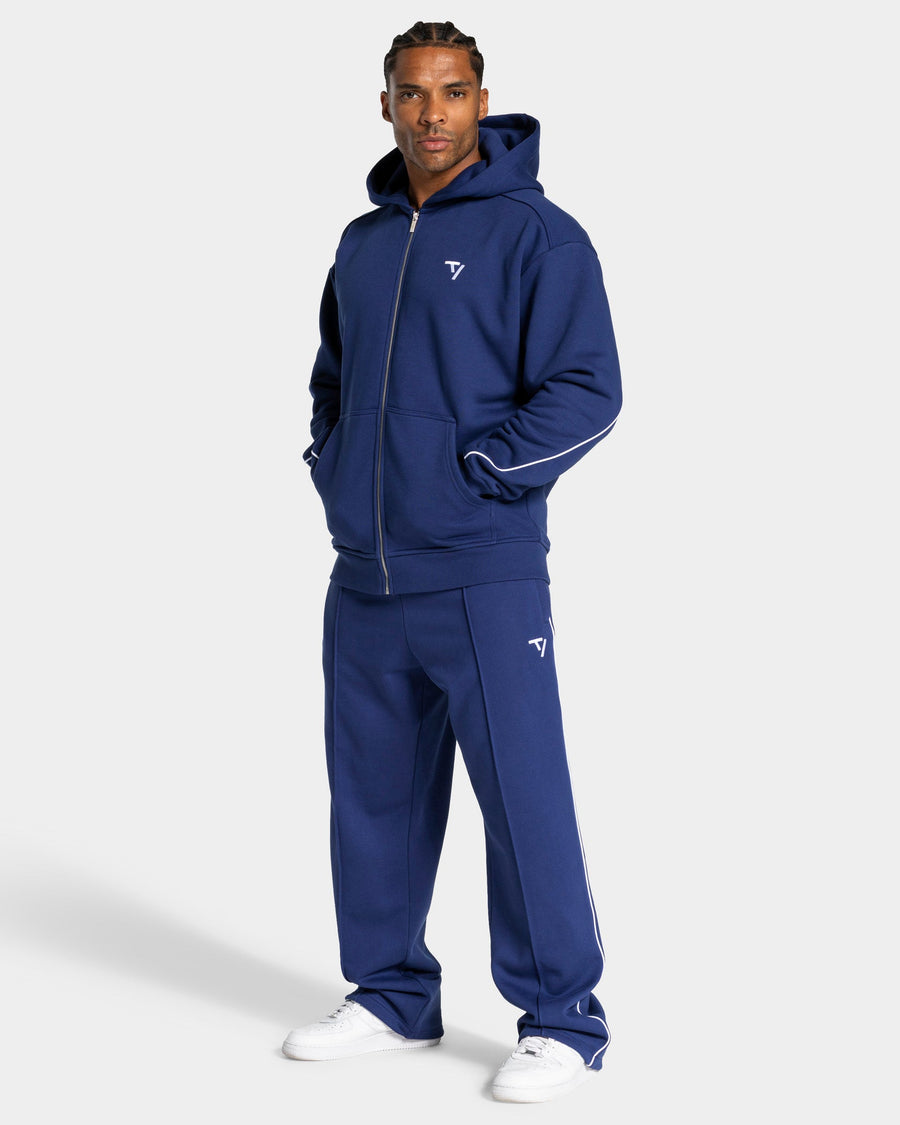 Contrastline Zip Jacke "Indigo"