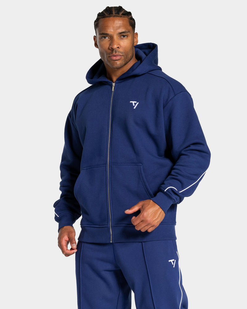 Contrastline Zip Jacke "Indigo"