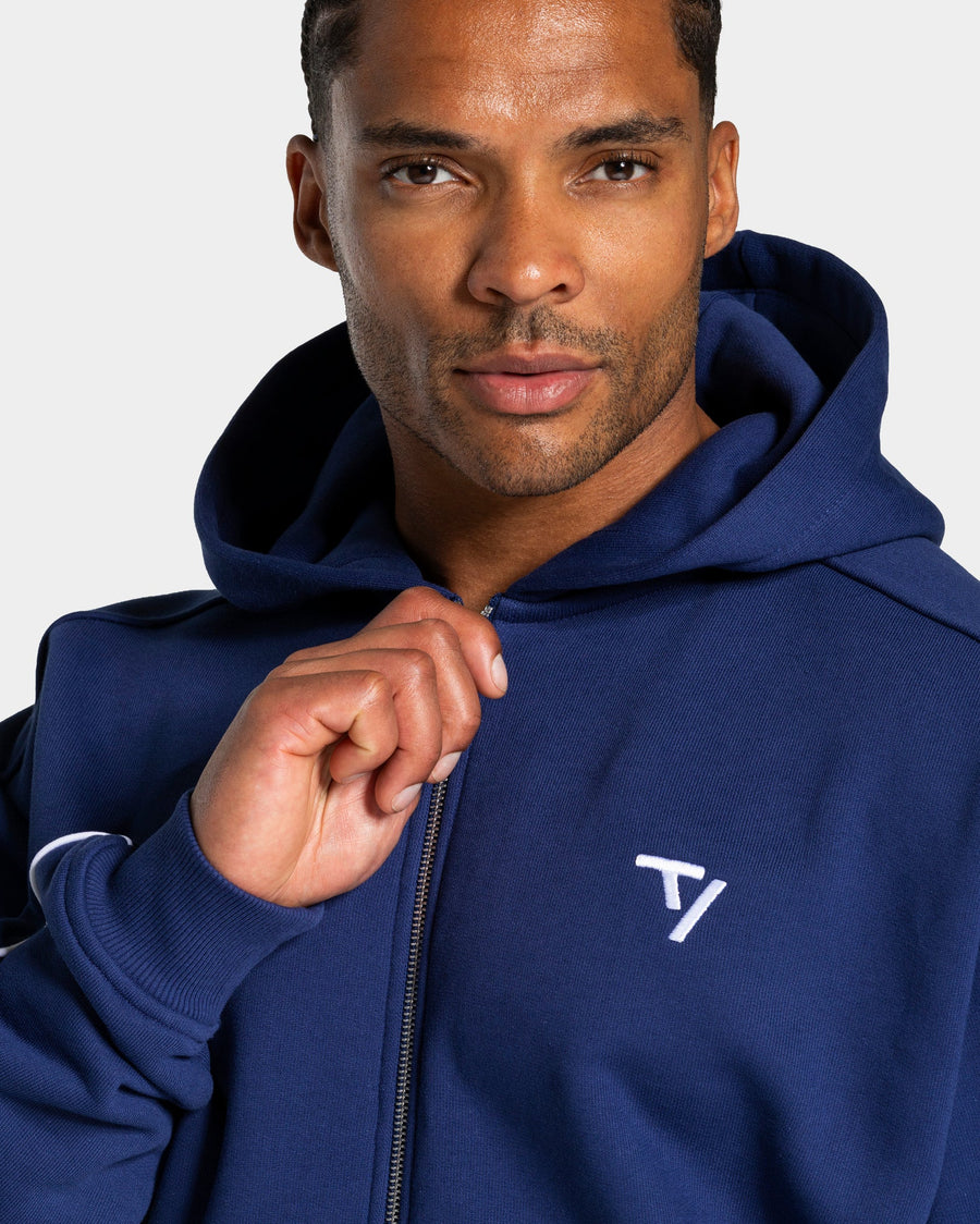 Contrastline Zip Jacke "Indigo"