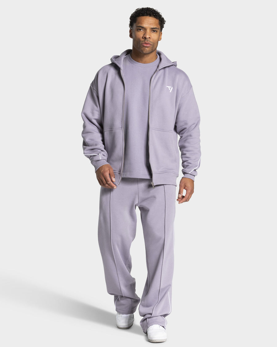Contrastline Zip Jacke "Lavendel"