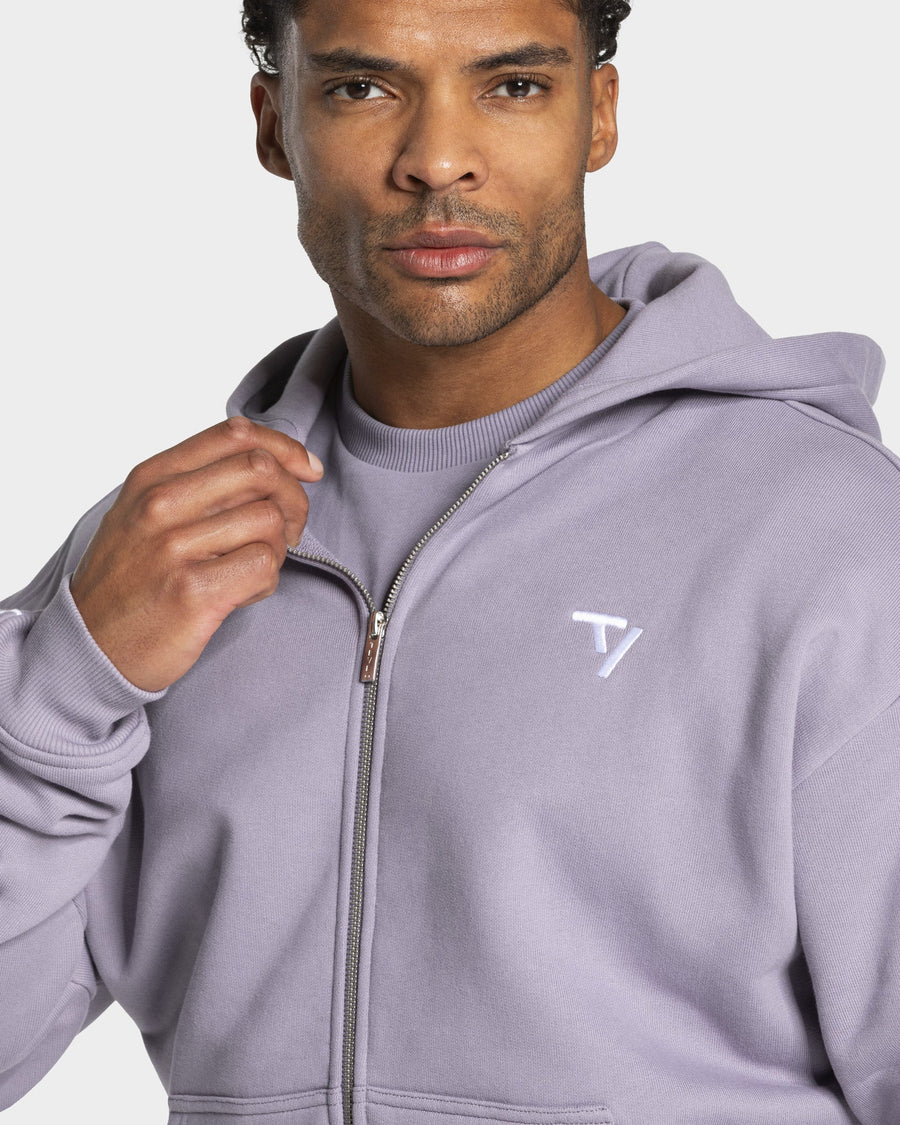 Contrastline Zip Jacke "Lavendel"