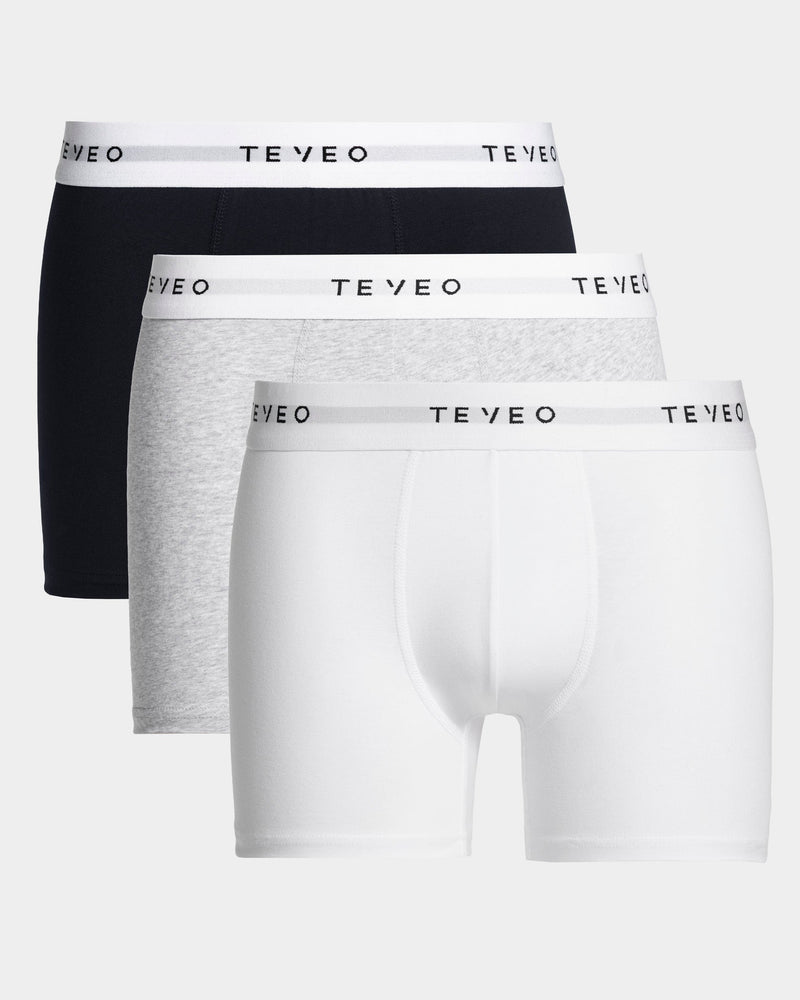 Essential Boxershorts (3er-Pack) "Grau Meliert/Midnight/Weiß"
