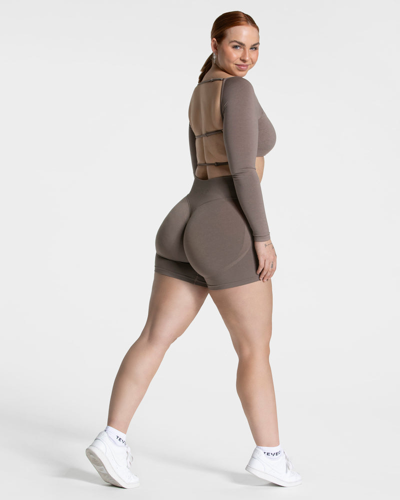 Femme Sculpt Scrunch Shorts "Mokka"