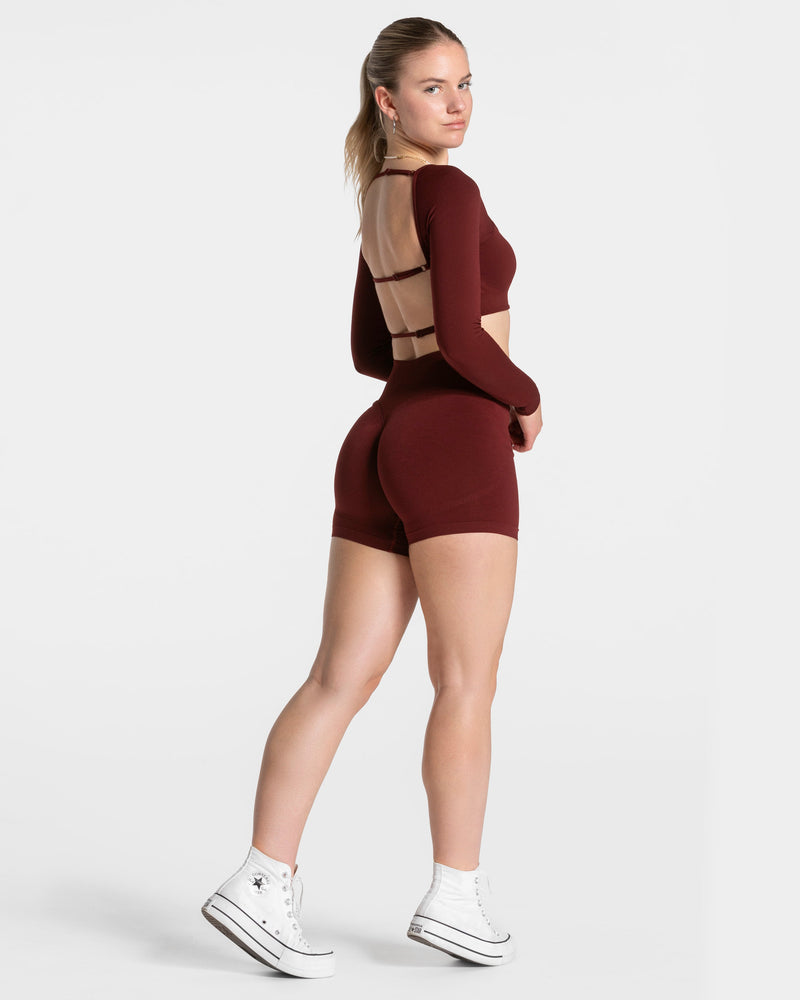 Femme Sculpt Scrunch Shorts "Weinrot"