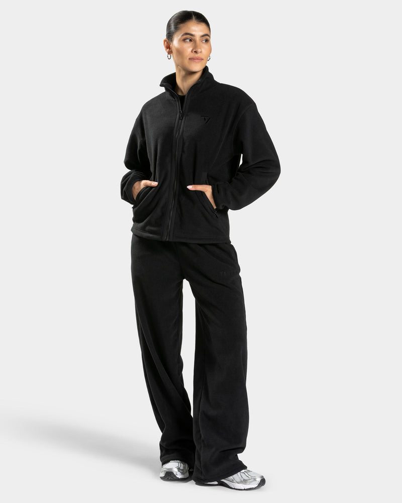 Fleece Straight Leg Jogger "Schwarz"