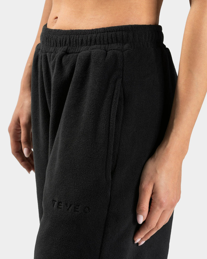 Fleece Straight Leg Jogger "Schwarz"