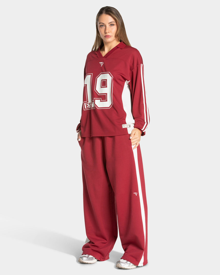 Football Polo Longsleeve "Cranberry"