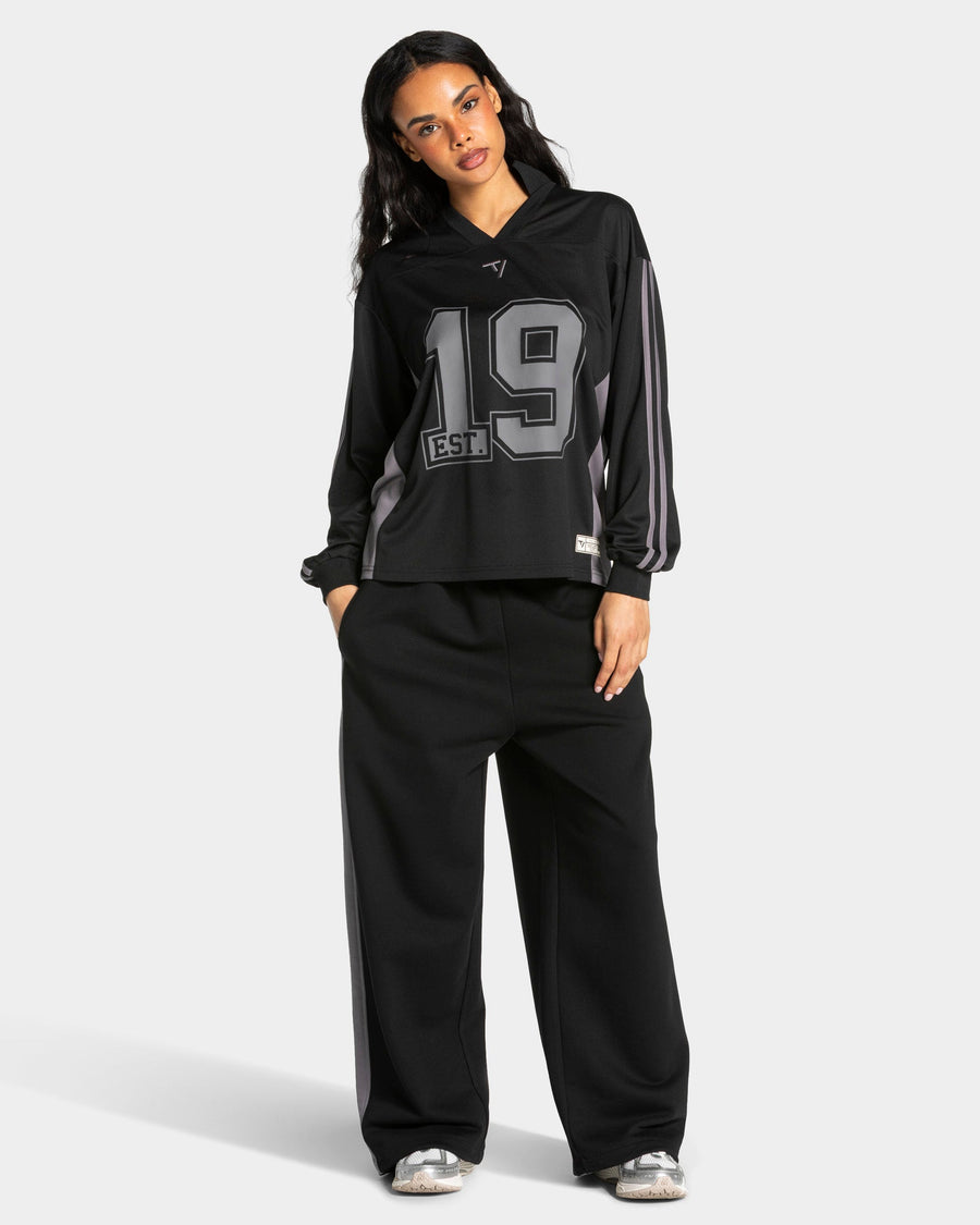 Football Polo Longsleeve "Schwarz"