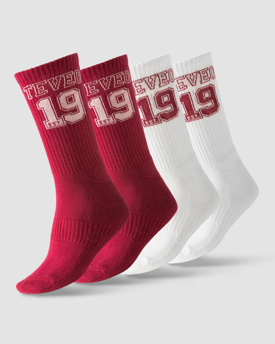 Football Socken (2er-Pack) "Cranberry/Off White"
