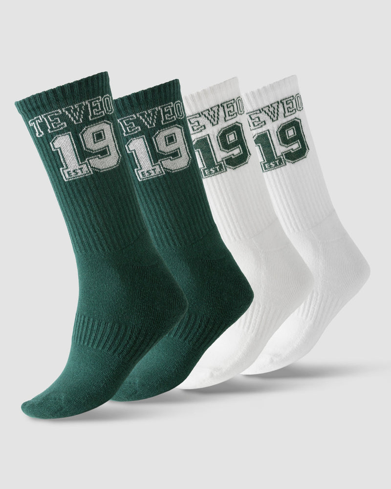 Football Socken (2er-Pack) "Dunkelgrün/Off White"