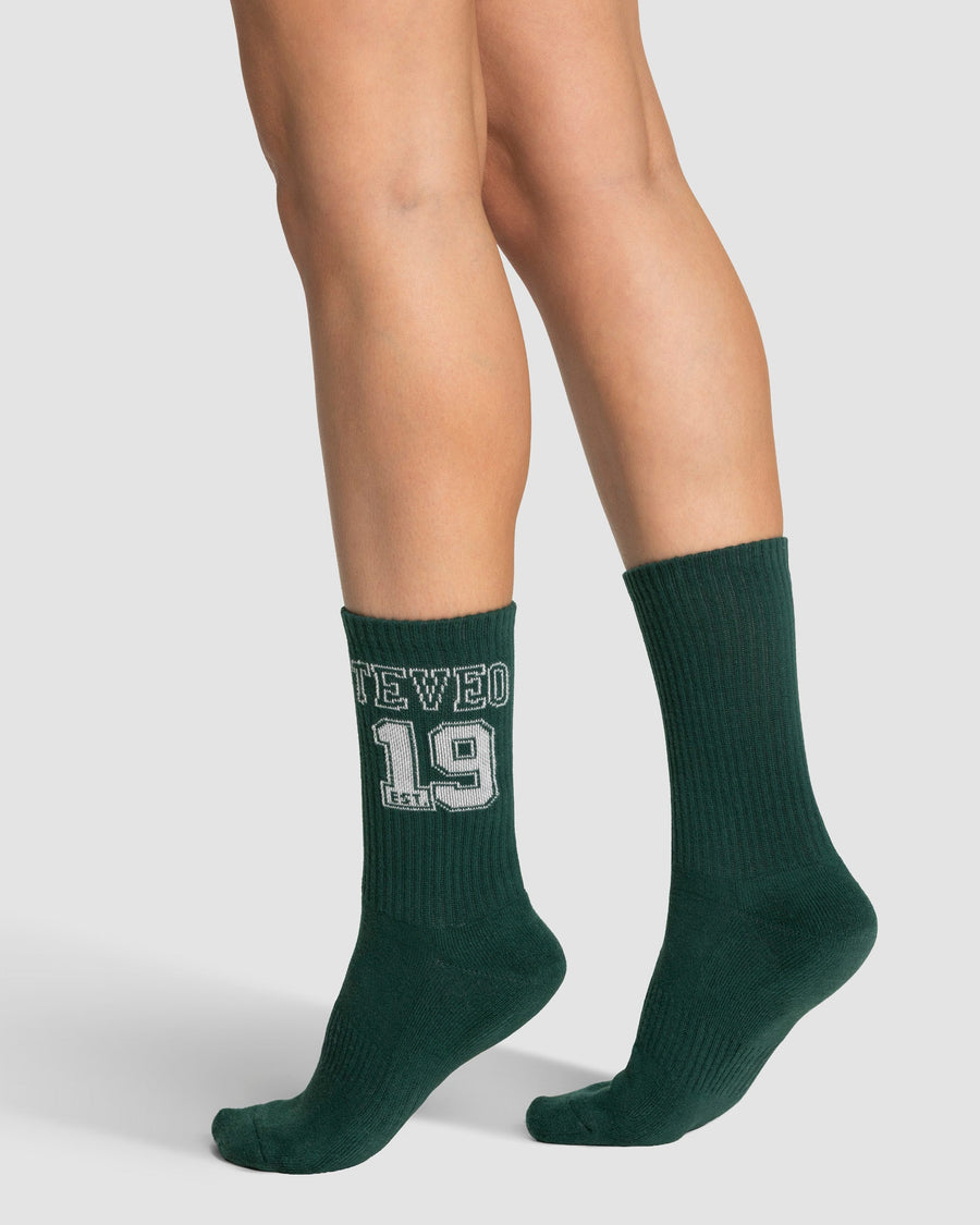 Football Socken (2er-Pack) "Dunkelgrün/Off White"