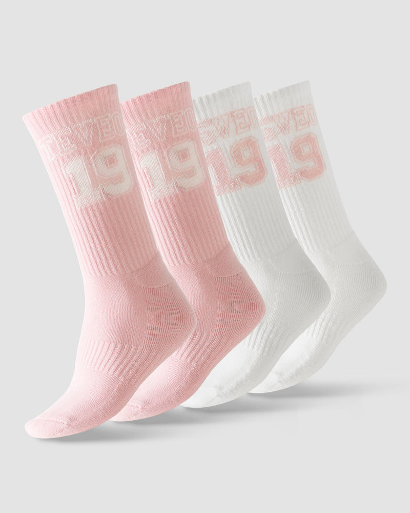 Football Socken (2er-Pack) "Rosa/Off White"