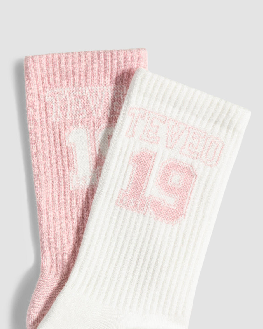 Football Socken (2er-Pack) "Rosa/Off White"