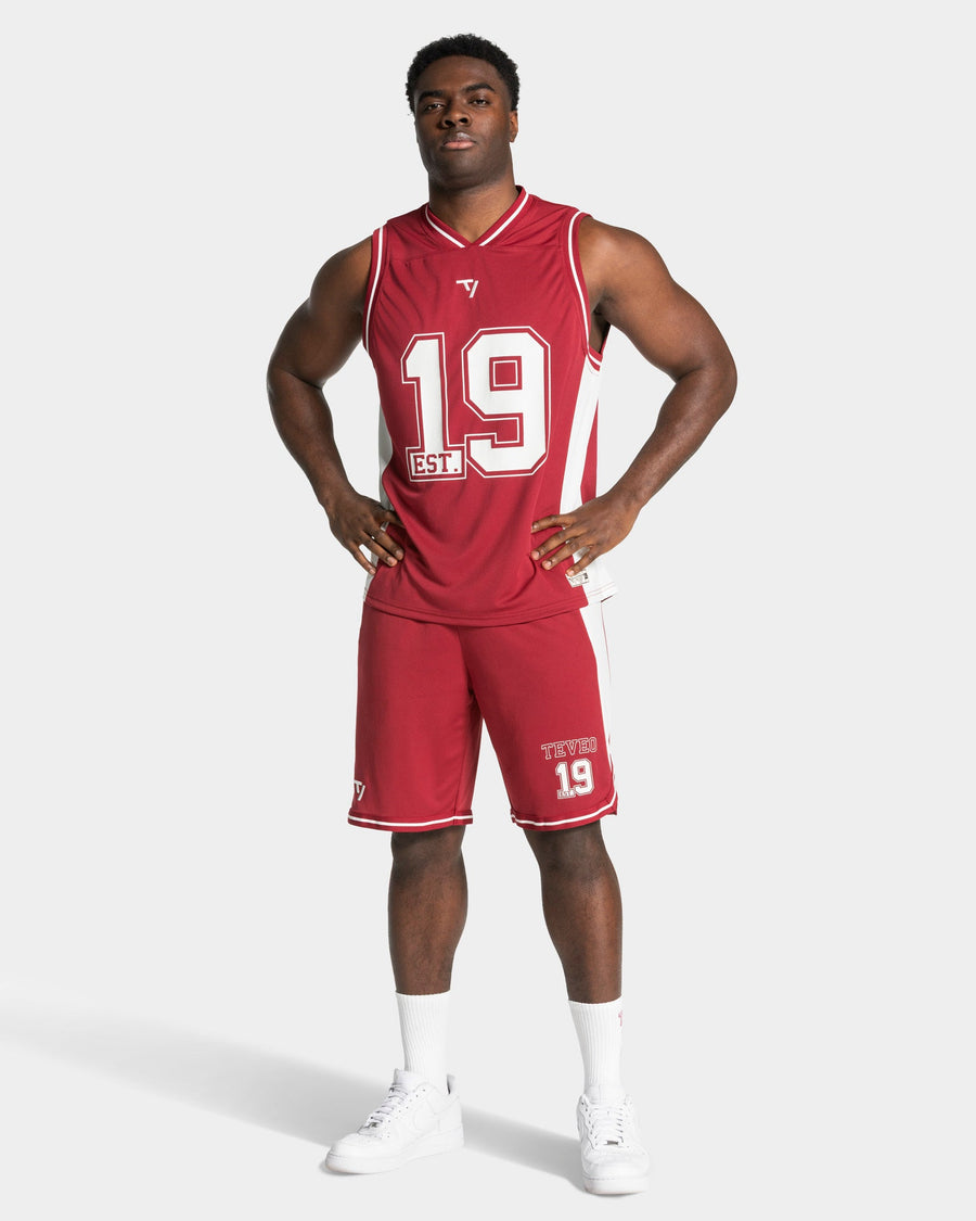 Football Shorts 9 Inch "Cranberry"