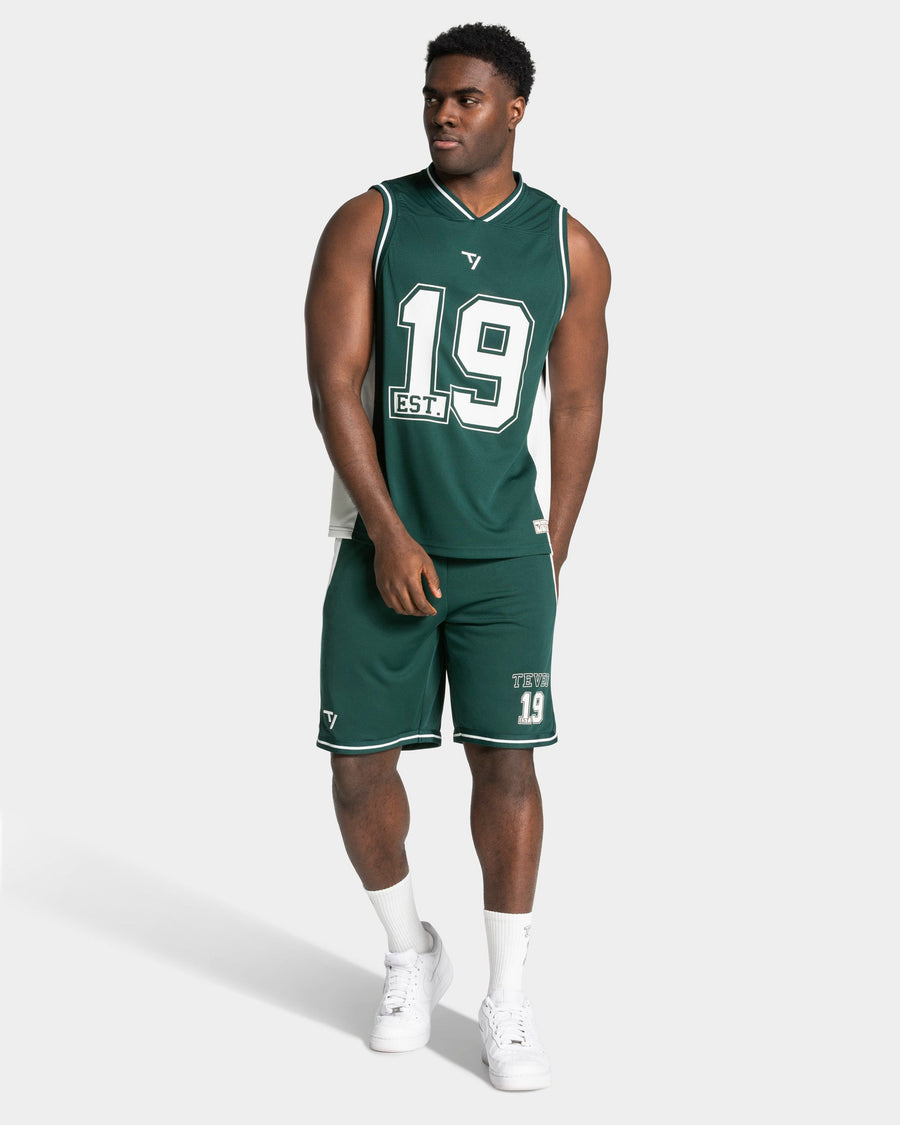 Football Shorts 9 Inch "Dunkelgrün"