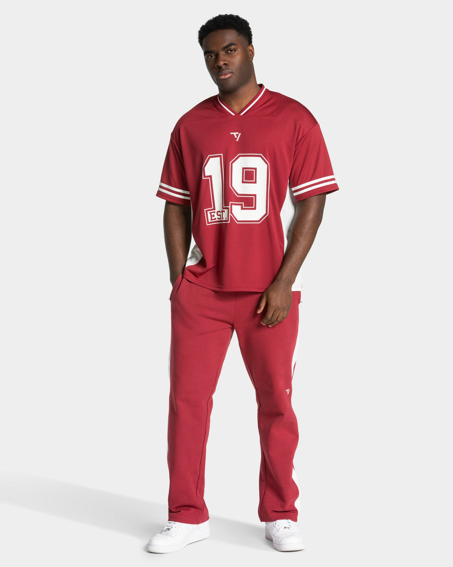 Football Straight Leg Jogger "Cranberry"