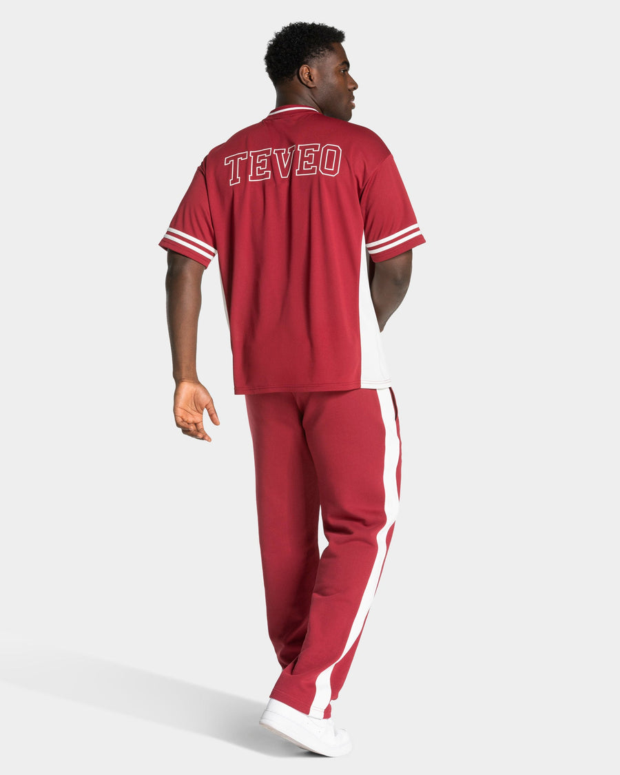 Football Straight Leg Jogger "Cranberry"