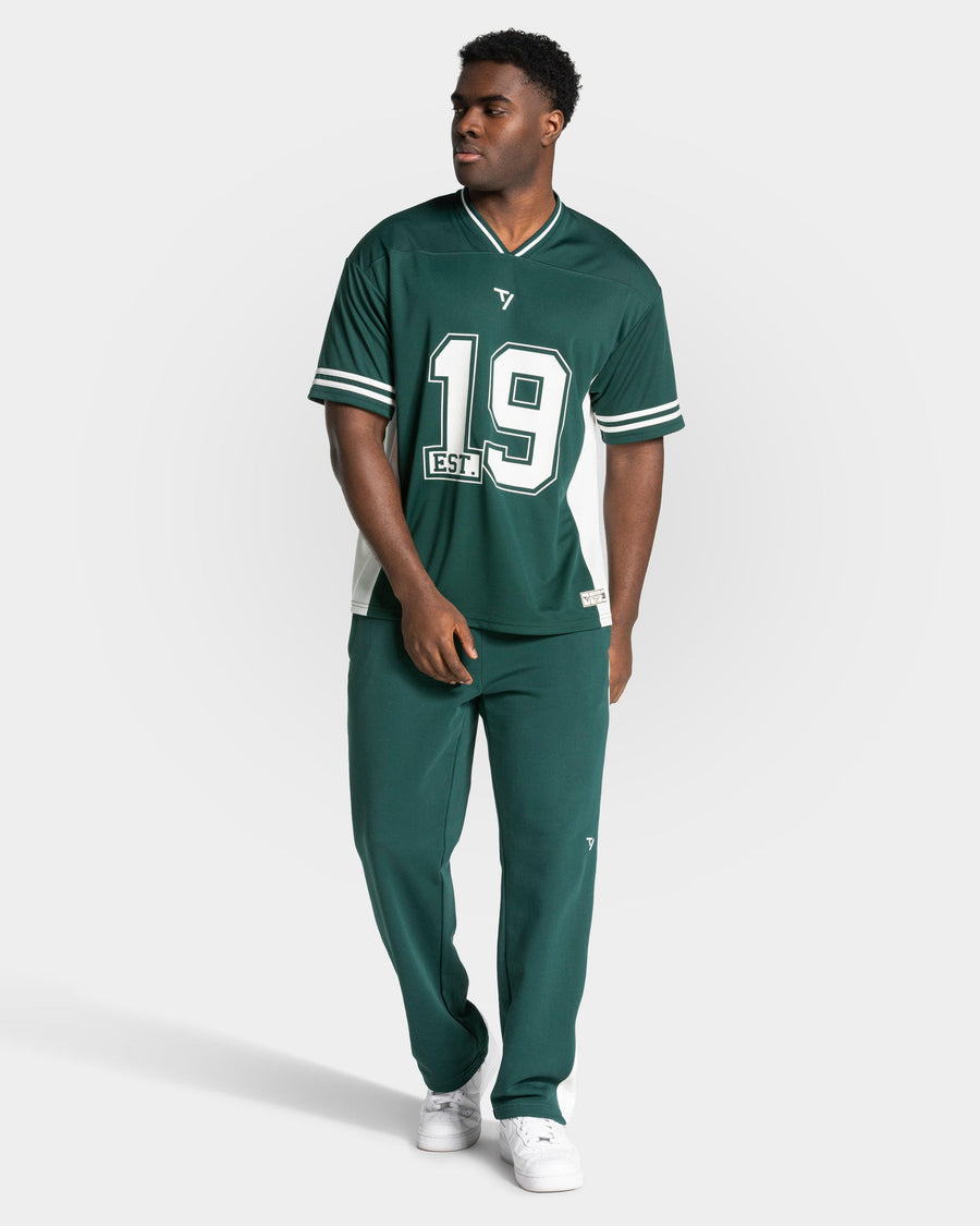 Football Straight Leg Jogger "Dunkelgrün"