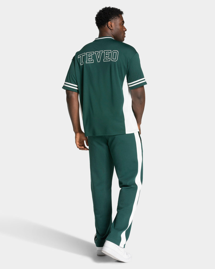 Football Straight Leg Jogger "Dunkelgrün"
