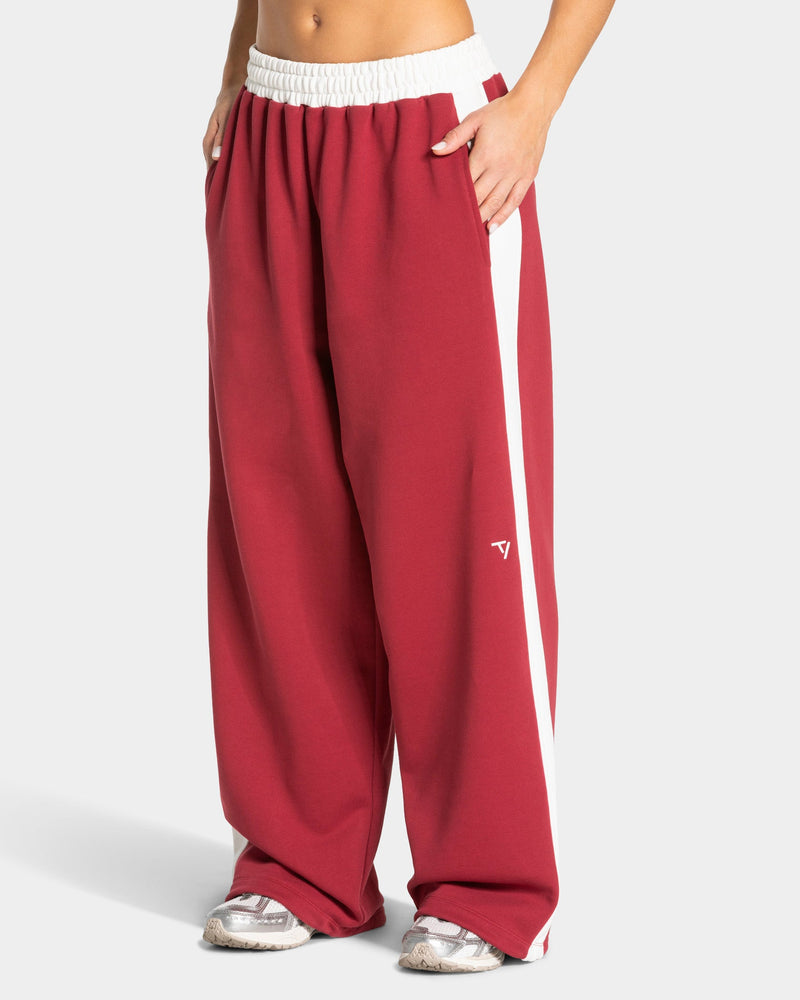 Football Wide Leg Jogger "Cranberry"