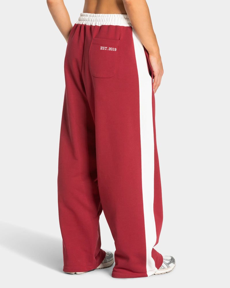 Football Wide Leg Jogger "Cranberry"