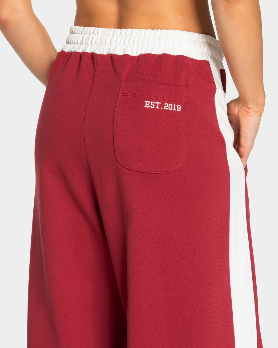 Football Wide Leg Jogger "Cranberry"