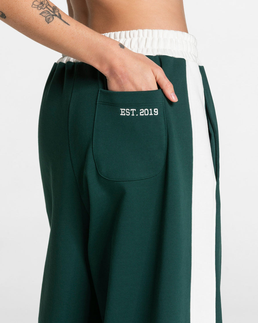 Football Wide Leg Jogger "Dunkelgrün"