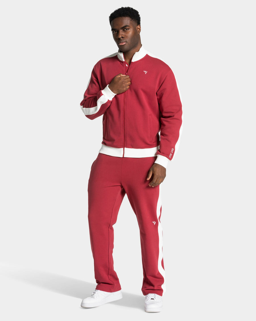 Football Zip Jacke "Cranberry"