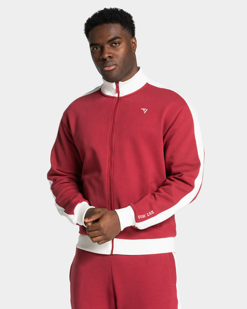 Football Zip Jacke "Cranberry"